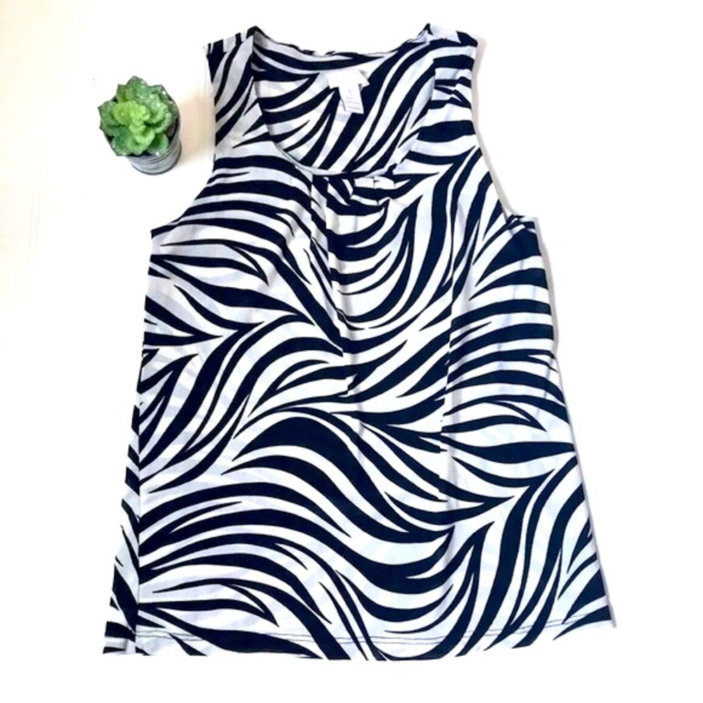 Chico’s zebra print top size 1